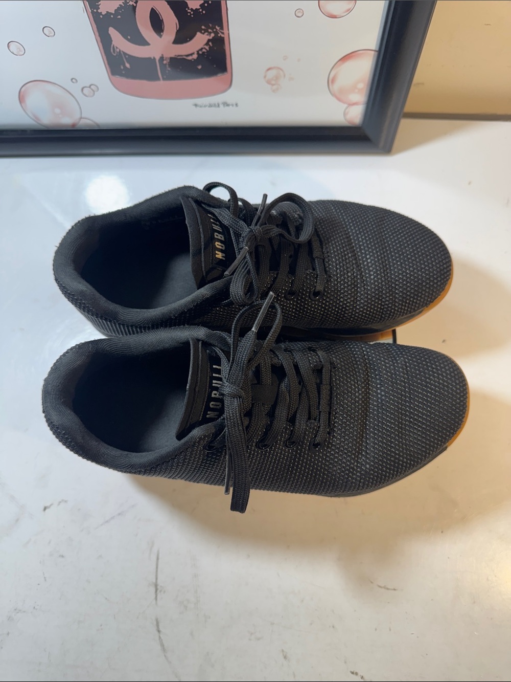 NOBULL Unisex Outerwork Black Training Shoes w/Gum Sole - Size M6.5 / W8 - Picture 7 of 10